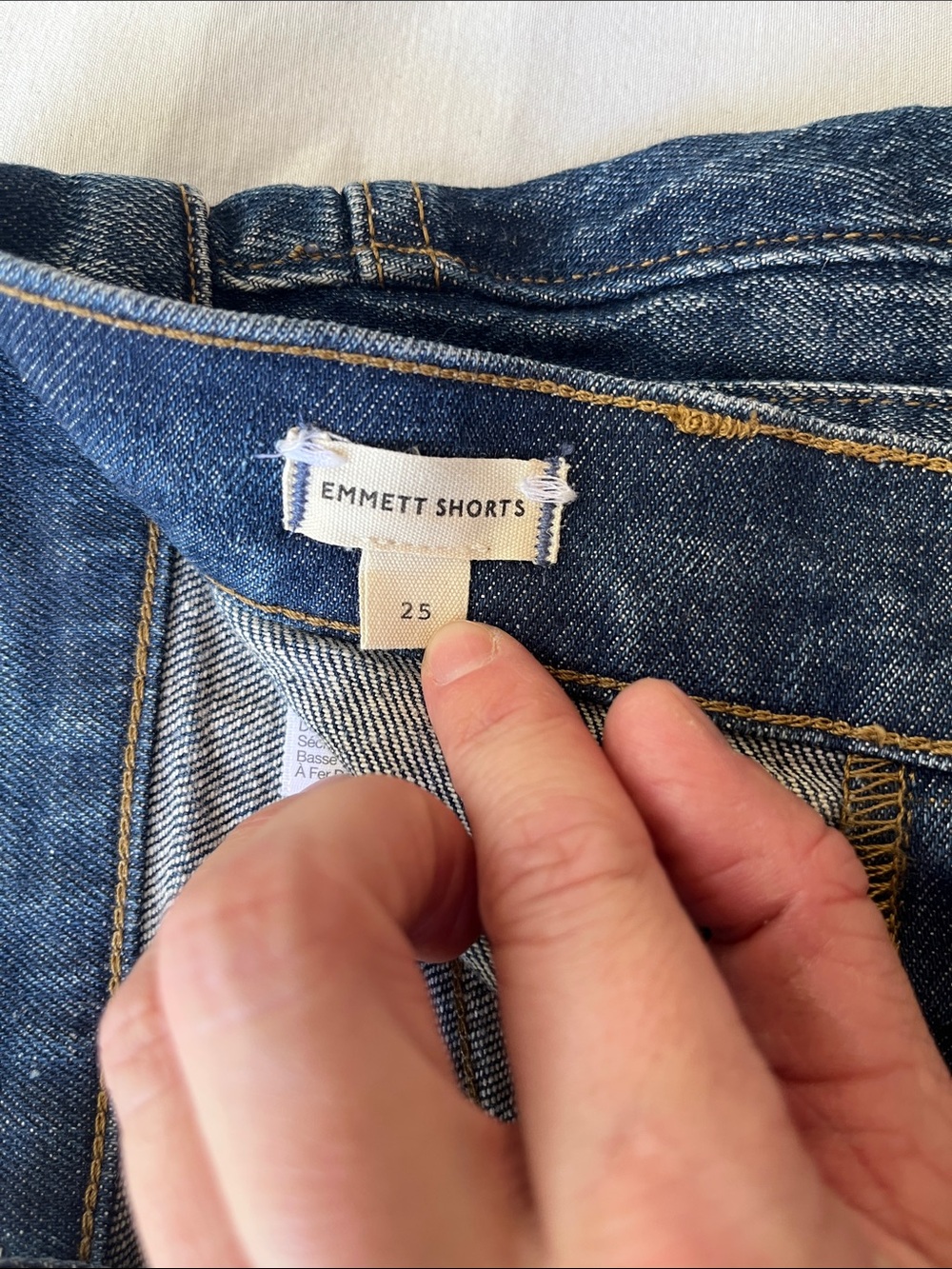 Madewell Dark Blue High-Rise Denim Shorts - Picture 3 of 8